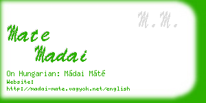 mate madai business card