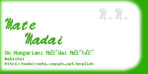 mate madai business card